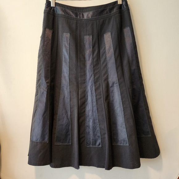 Gerard Darel Pleated Blade Panel Midi Wool Skirt - Picture 2 of 7